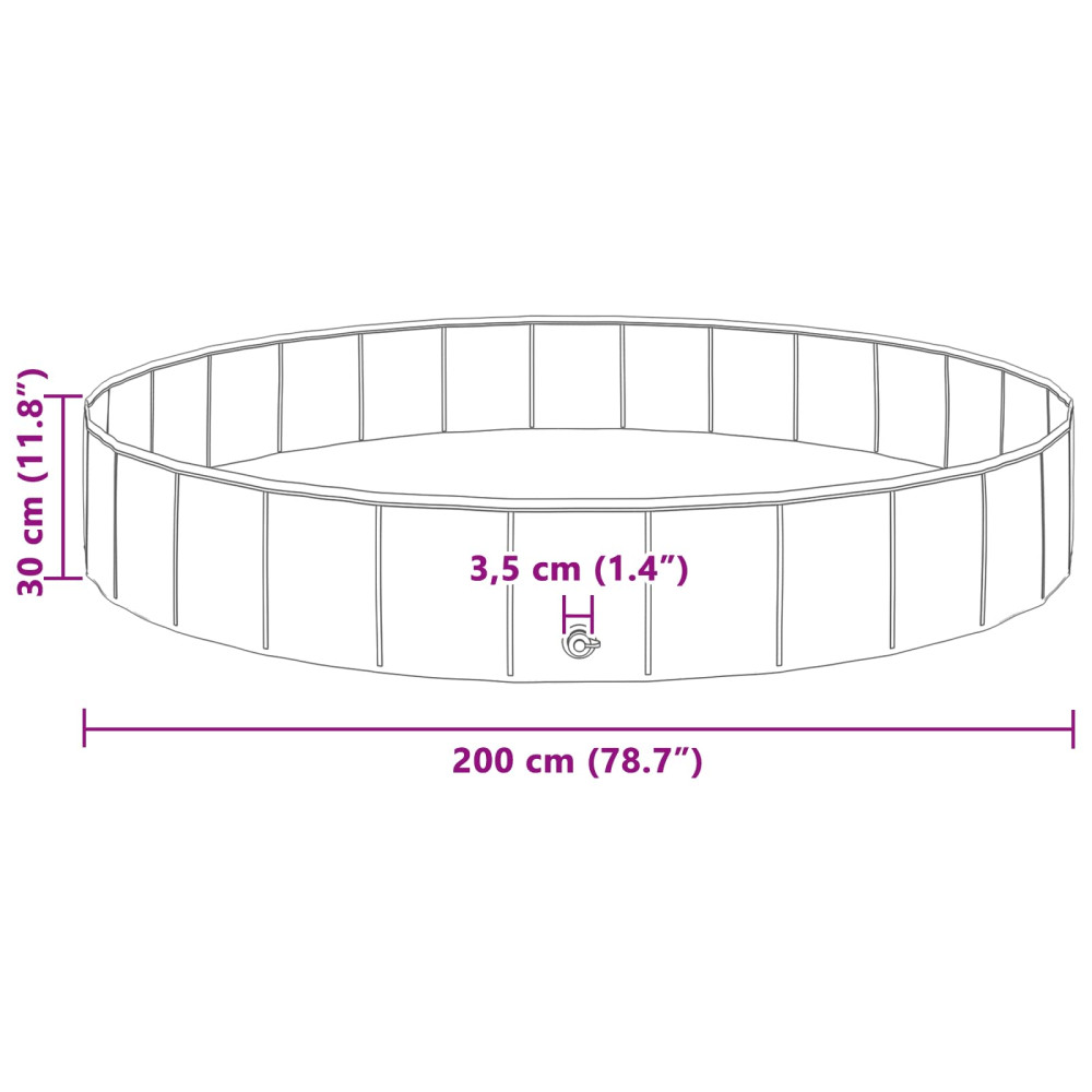 Produktbild för Barn Sim Pool Röd Ø200 x 30 cm Tjock PVC och Konstruerat Trä