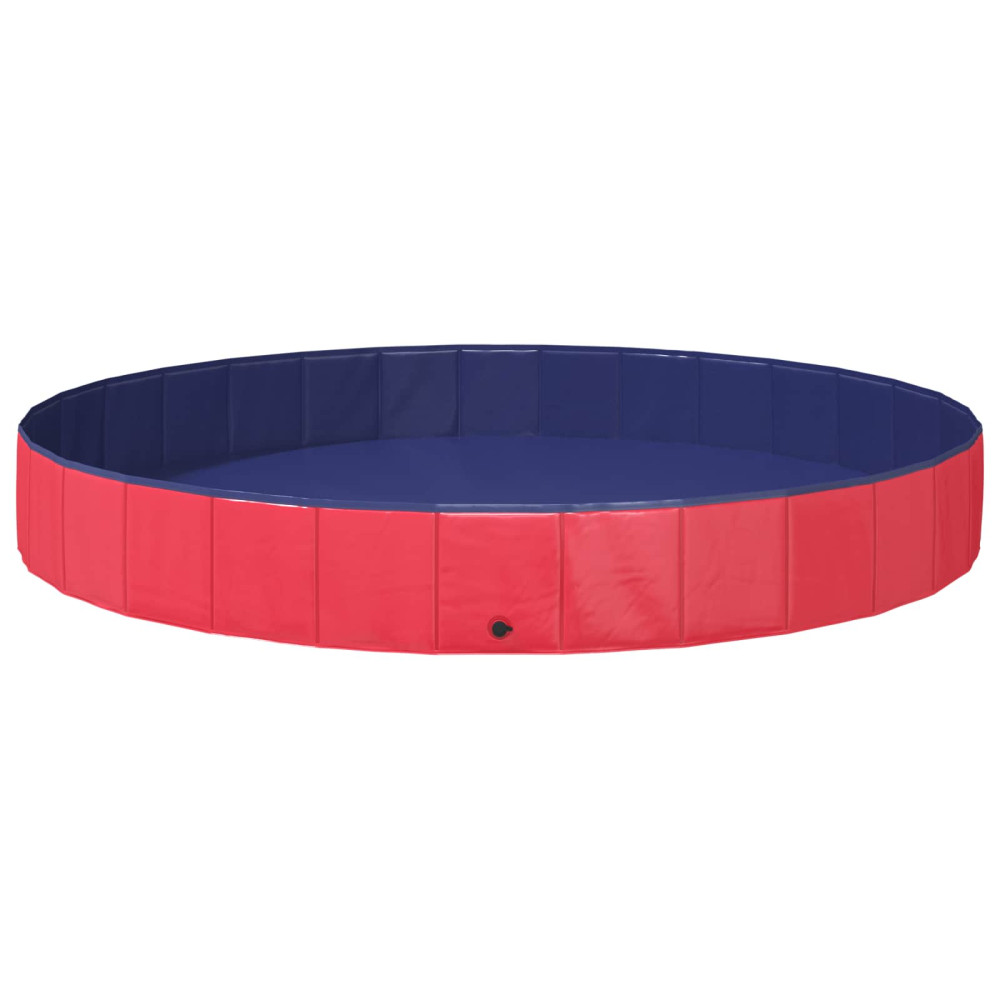 Produktbild för Barn Sim Pool Röd Ø300 x 38 cm Tjock PVC och Konstruerat Trä