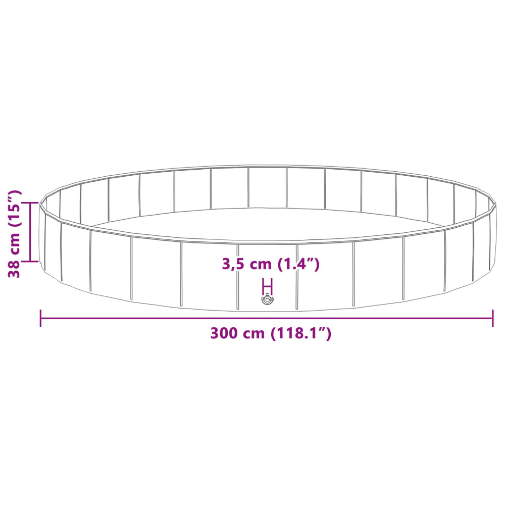 Produktbild för Barn Sim Pool Röd Ø300 x 38 cm Tjock PVC och Konstruerat Trä