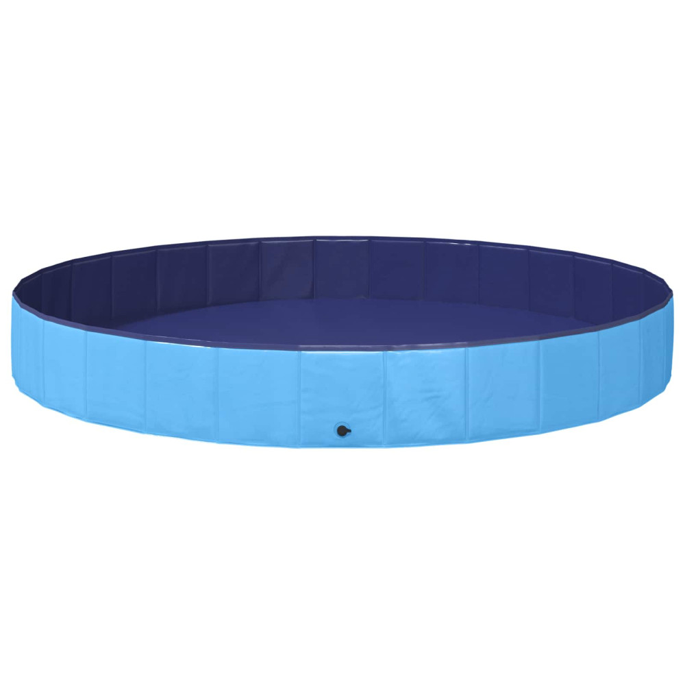 Produktbild för Barn Sim Pool Blå Ø300 x 38 cm Tjock PVC och Konstruerat Trä