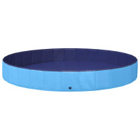 Produktbild för Barn Sim Pool Blå Ø300 x 38 cm Tjock PVC och Konstruerat Trä
