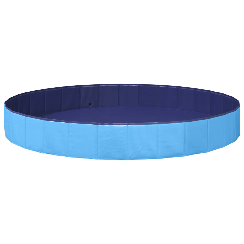 Produktbild för Barn Sim Pool Blå Ø300 x 38 cm Tjock PVC och Konstruerat Trä