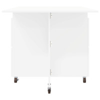 Produktbild för Matbord 140 x 80 x 77 cm Konstruerat trä Vit Rektangulär