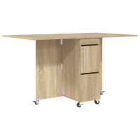 Produktbild för Matbord 140 x 80 x 77 cm Konstruerat trä Sonoma-ek Rektangulär