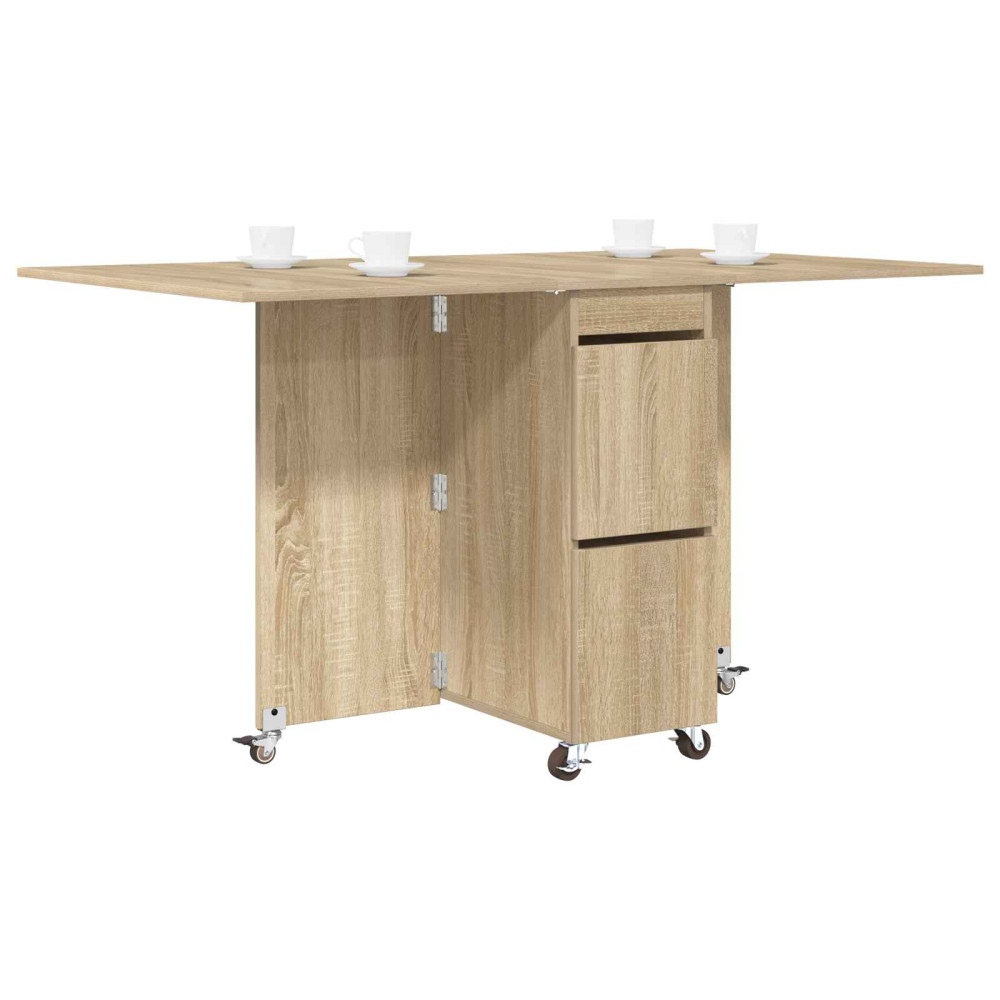 Produktbild för Matbord 140 x 80 x 77 cm Konstruerat trä Sonoma-ek Rektangulär