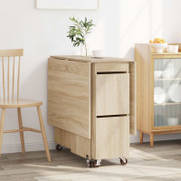 Produktbild för Matbord 140 x 80 x 77 cm Konstruerat trä Sonoma-ek Rektangulär