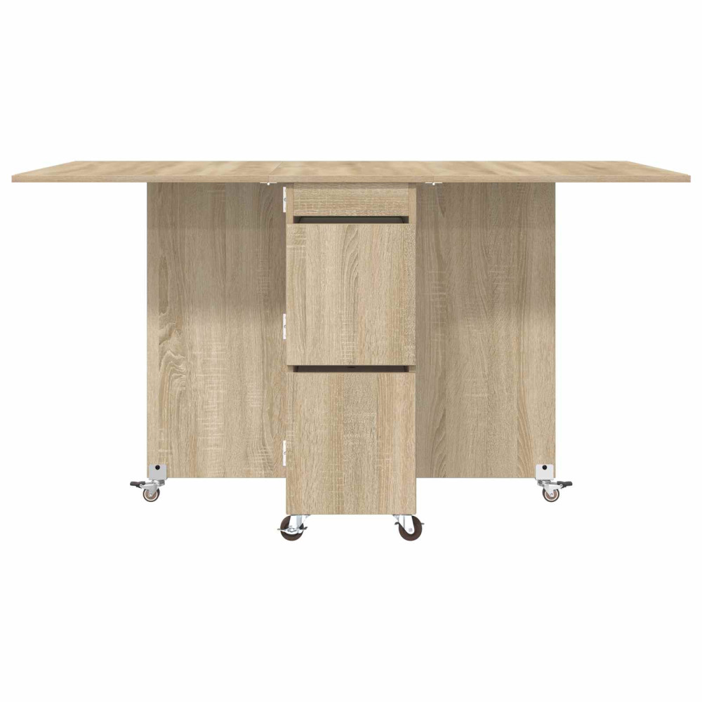 Produktbild för Matbord 140 x 80 x 77 cm Konstruerat trä Sonoma-ek Rektangulär
