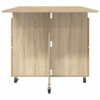 Produktbild för Matbord 140 x 80 x 77 cm Konstruerat trä Sonoma-ek Rektangulär
