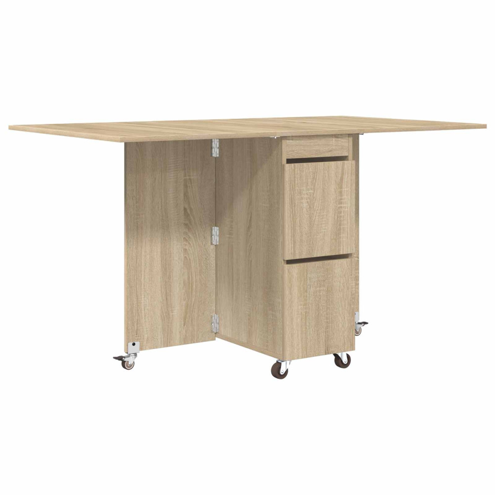 Produktbild för Matbord 140 x 80 x 77 cm Konstruerat trä Sonoma-ek Rektangulär