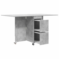 Produktbild för Matbord 140 x 80 x 77 cm Konstruerat trä Betonggrå Rektangulär