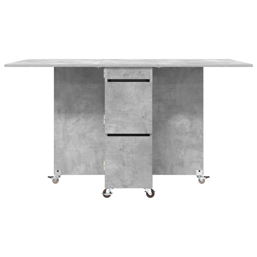 Produktbild för Matbord 140 x 80 x 77 cm Konstruerat trä Betonggrå Rektangulär