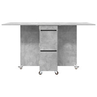 Produktbild för Matbord 140 x 80 x 77 cm Konstruerat trä Betonggrå Rektangulär