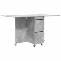 Produktbild för Matbord 140 x 80 x 77 cm Konstruerat trä Betonggrå Rektangulär