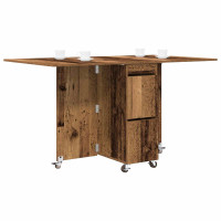 Produktbild för Matbord 140 x 80 x 77 cm Konstruerat trä Gammalt trä
