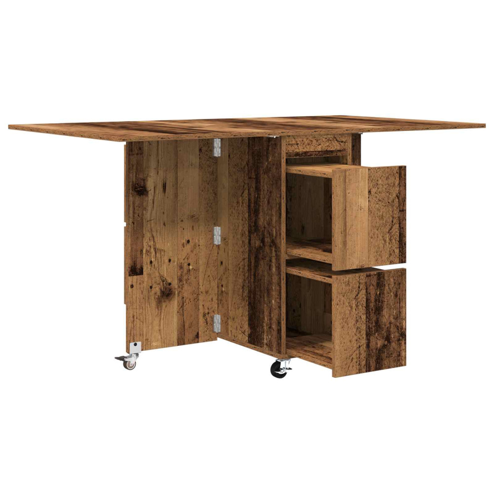 Produktbild för Matbord 140 x 80 x 77 cm Konstruerat trä Gammalt trä