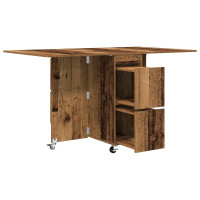 Produktbild för Matbord 140 x 80 x 77 cm Konstruerat trä Gammalt trä