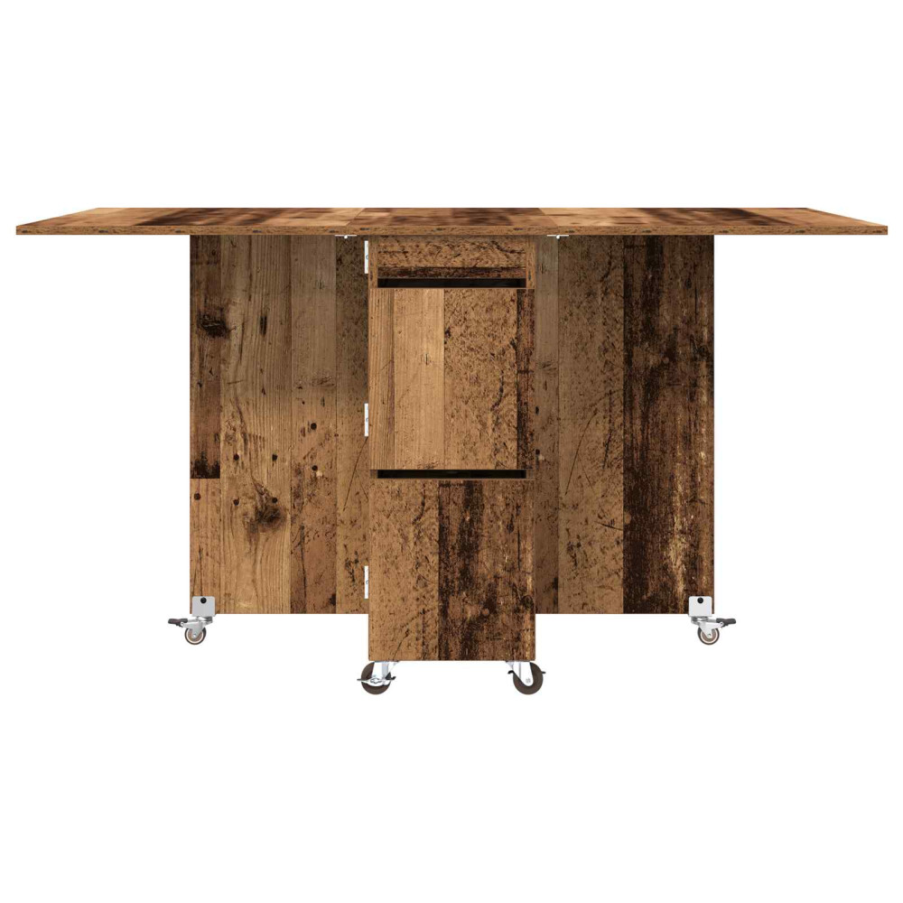 Produktbild för Matbord 140 x 80 x 77 cm Konstruerat trä Gammalt trä