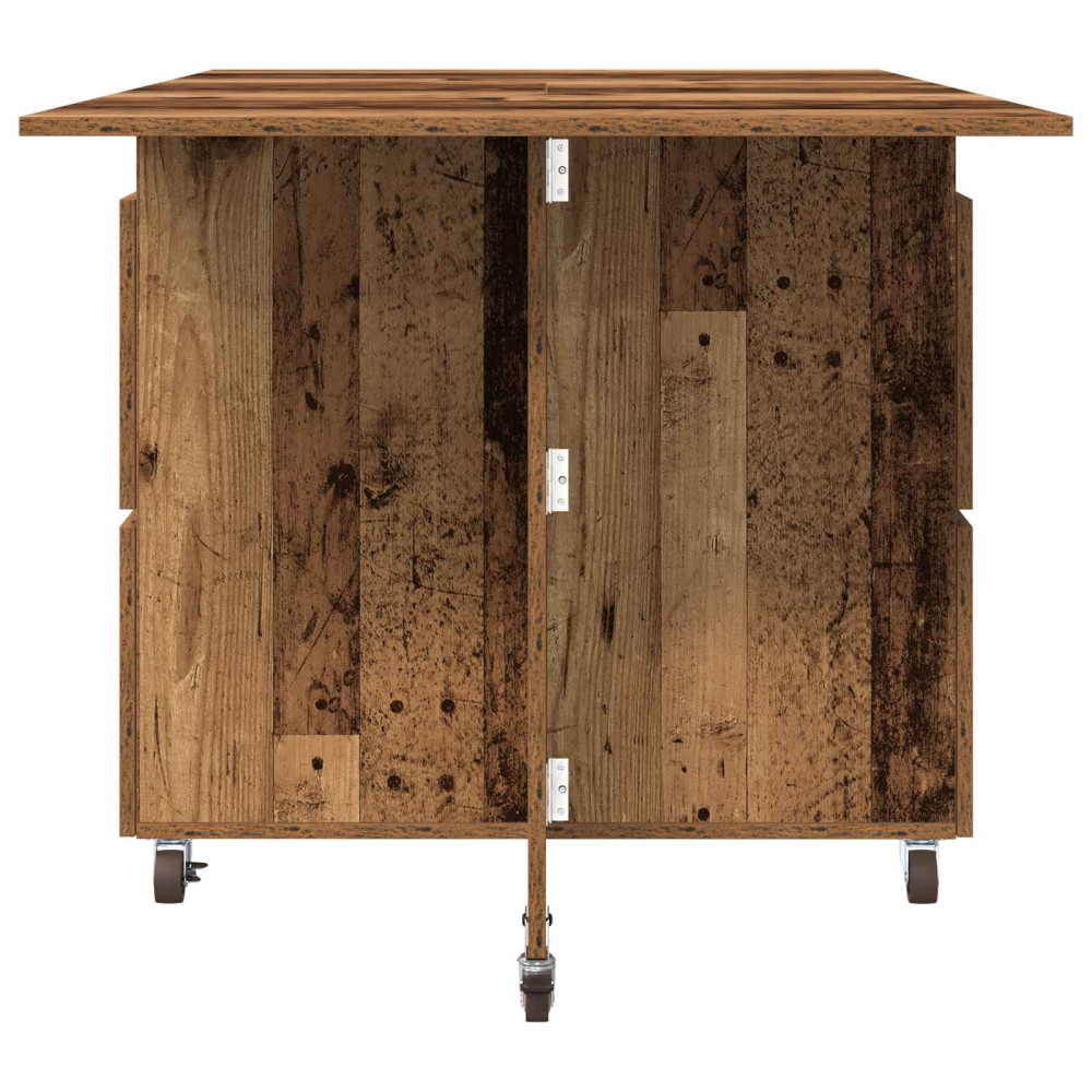 Produktbild för Matbord 140 x 80 x 77 cm Konstruerat trä Gammalt trä