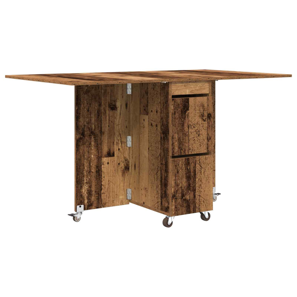 Produktbild för Matbord 140 x 80 x 77 cm Konstruerat trä Gammalt trä