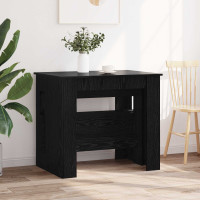 Produktbild för Matbord 180 x 85 x 75 cm Konstruerat trä Svart ek Rektangulär