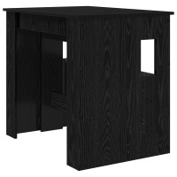 Produktbild för Matbord 180 x 85 x 75 cm Konstruerat trä Svart ek Rektangulär