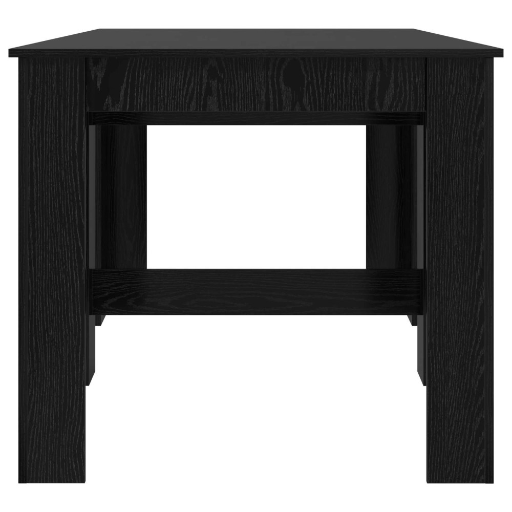 Produktbild för Matbord 180 x 85 x 75 cm Konstruerat trä Svart ek Rektangulär