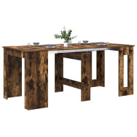 Produktbild för Matbord 180 x 85 x 75 cm Konstruerat trä Rökt ek Rektangulär