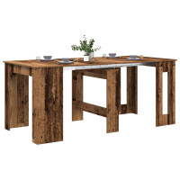 Produktbild för Matbord 180 x 85 x 75 cm Konstruerat trä Gammalt trä