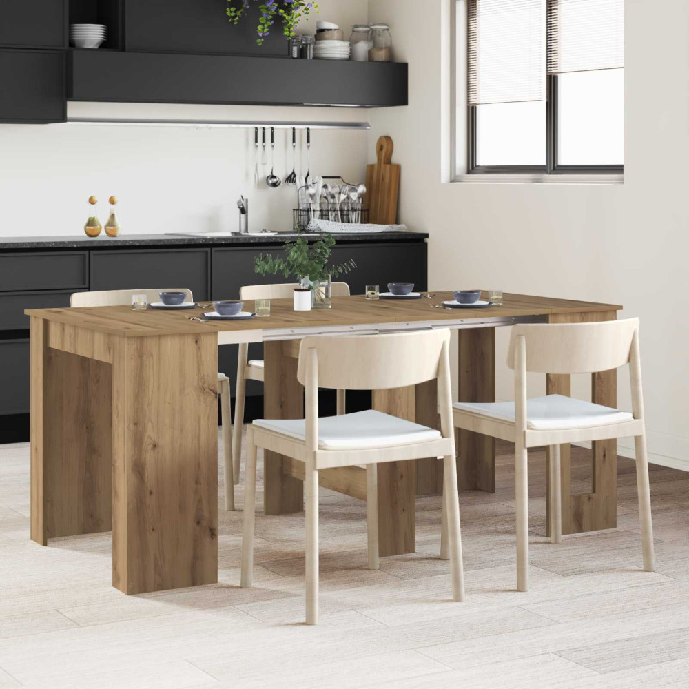 Produktbild för Matbord 180 x 85 x 75 cm Konstruerat trä Artisan-ek Rektangulär