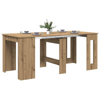 Produktbild för Matbord 180 x 85 x 75 cm Konstruerat trä Artisan-ek Rektangulär