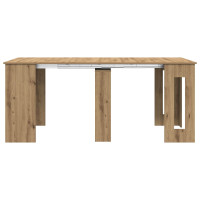 Produktbild för Matbord 180 x 85 x 75 cm Konstruerat trä Artisan-ek Rektangulär