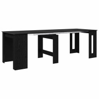 Produktbild för Matbord 240 x 85 x 75 cm Konstruerat trä Svart ek Rektangulär