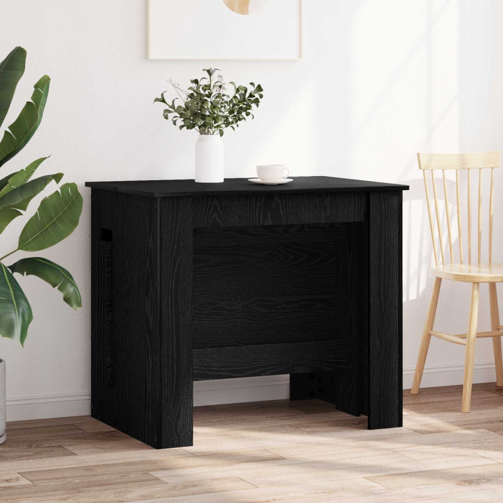 Produktbild för Matbord 240 x 85 x 75 cm Konstruerat trä Svart ek Rektangulär