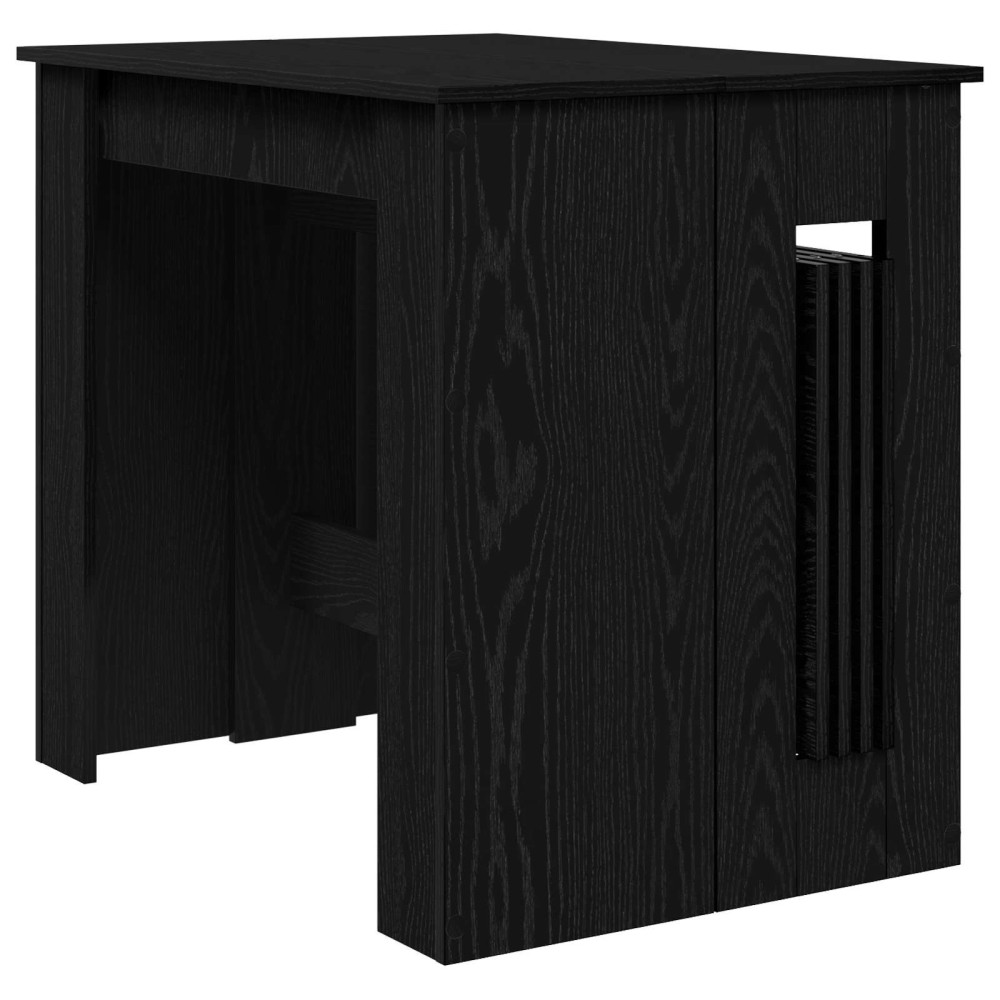 Produktbild för Matbord 240 x 85 x 75 cm Konstruerat trä Svart ek Rektangulär