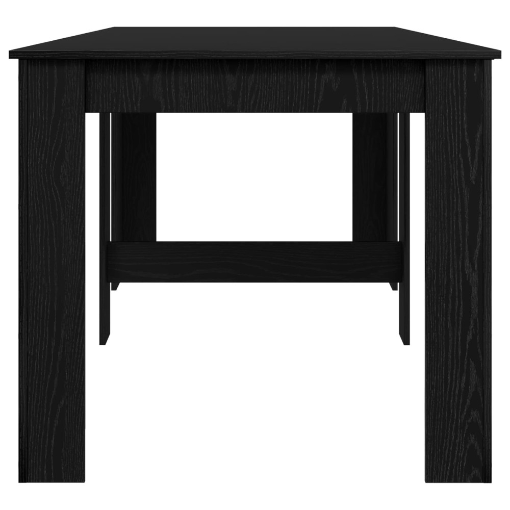 Produktbild för Matbord 240 x 85 x 75 cm Konstruerat trä Svart ek Rektangulär