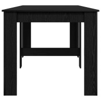 Produktbild för Matbord 240 x 85 x 75 cm Konstruerat trä Svart ek Rektangulär