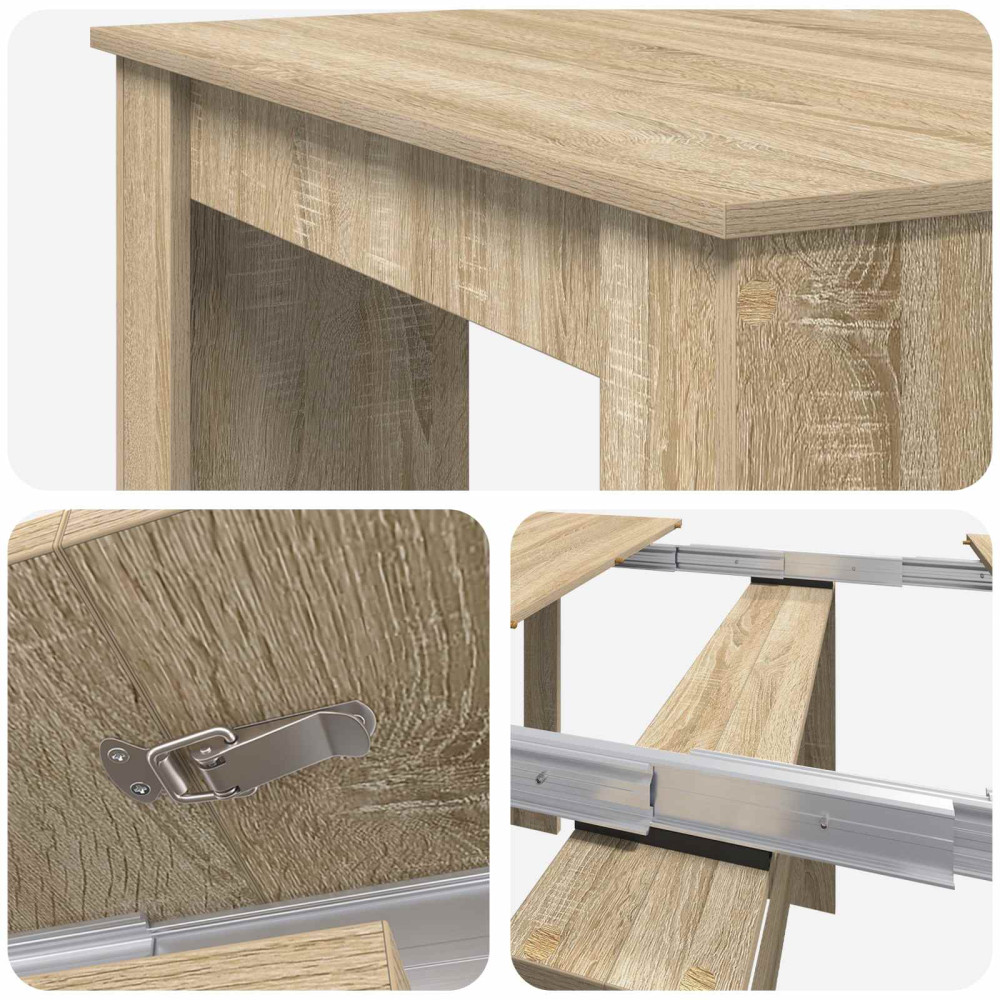 Produktbild för Matbord 240 x 85 x 75 cm Konstruerat trä Sonoma-ek Rektangulär