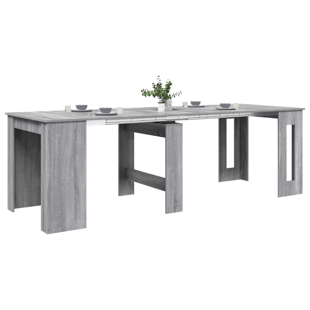 Produktbild för Matbord 240 x 85 x 75 cm Konstruerat trä Grå Sonoma Rektangulär