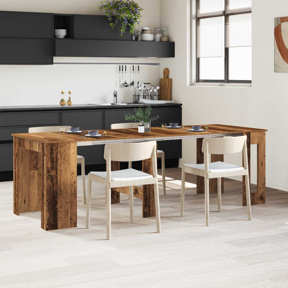 Produktbild för Matbord 240 x 85 x 75 cm Konstruerat trä Gammalt trä