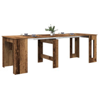 Produktbild för Matbord 240 x 85 x 75 cm Konstruerat trä Gammalt trä