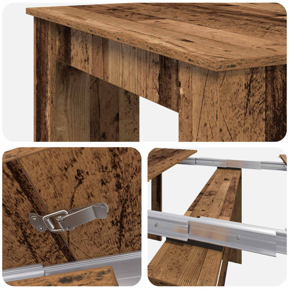 Produktbild för Matbord 240 x 85 x 75 cm Konstruerat trä Gammalt trä