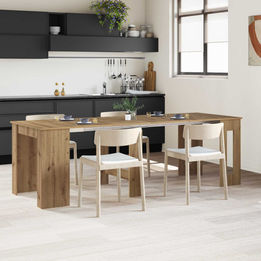 Produktbild för Matbord 240 x 85 x 75 cm Konstruerat trä Artisan-ek Rektangulär