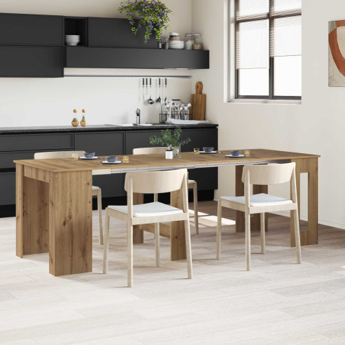 vidaXL Matbord 240 x 85 x 75 cm Konstruerat trä Artisan-ek Rektangulär