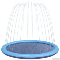 Produktbild för Sprutmatta för barn och hundar Blå Ø150 x 10 cm PVC