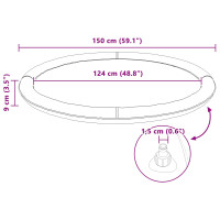 Produktbild för Sprutmatta för barn och hundar Blå Ø150 x 10 cm PVC