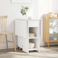 Produktbild för Matbord 115 x 70 x 75 cm Konstruerat trä Vit Rektangulär