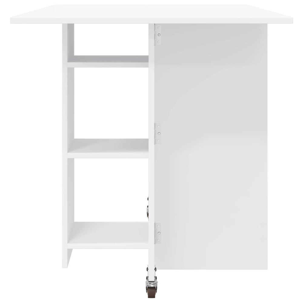 Produktbild för Matbord 115 x 70 x 75 cm Konstruerat trä Vit Rektangulär