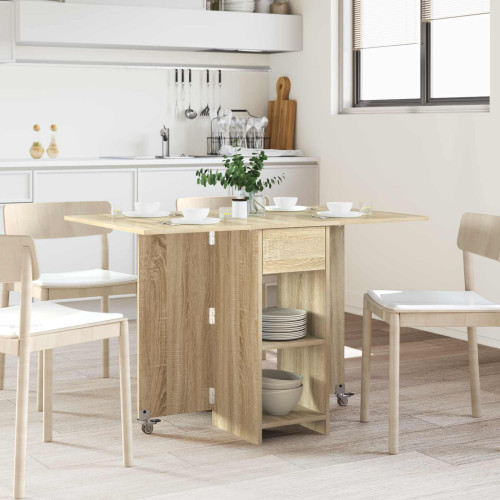 vidaXL Matbord 115 x 70 x 75 cm Konstruerat trä Sonoma-ek Rektangulär
