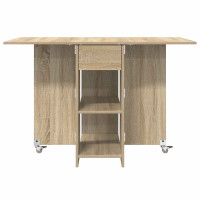 Produktbild för Matbord 115 x 70 x 75 cm Konstruerat trä Sonoma-ek Rektangulär