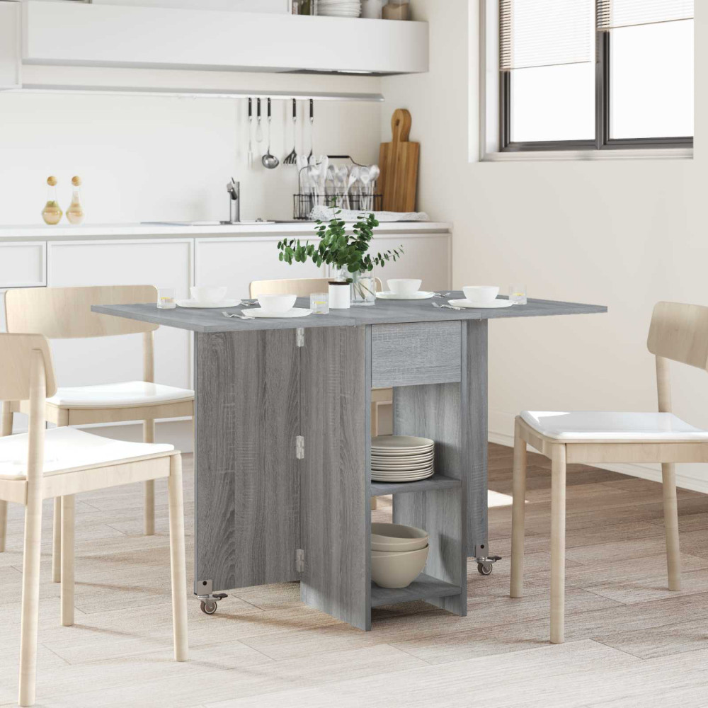 Produktbild för Matbord 115 x 70 x 75 cm Konstruerat trä Grå Sonoma Rektangulär